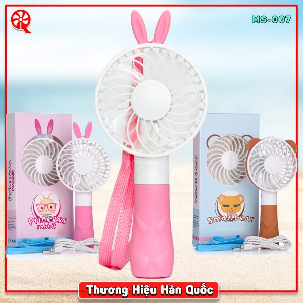 Quạt Cầm Tay Mini Tai Thỏ ???????? Hàn Quốc ????????